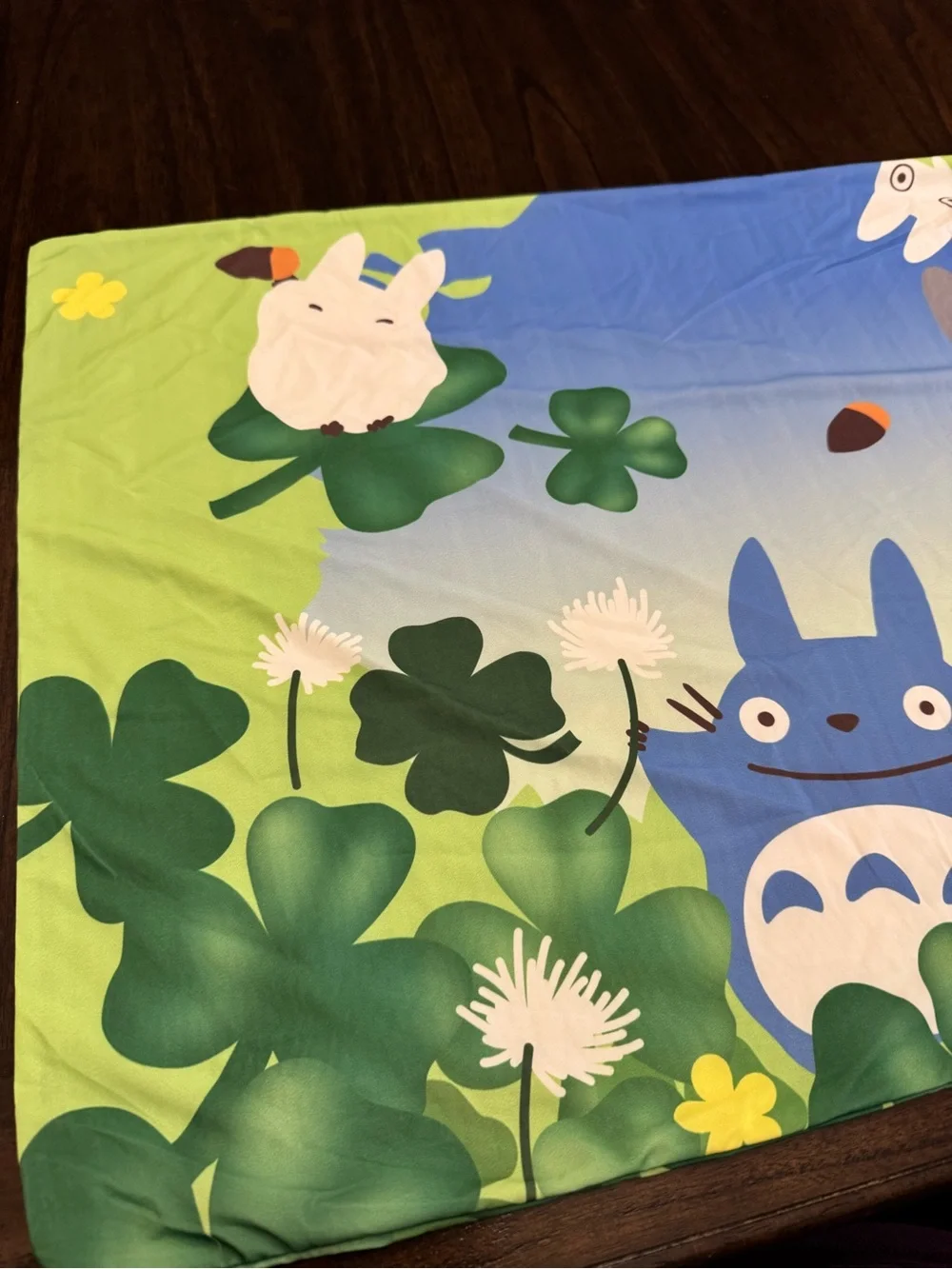 Totoro cooling pillowcases with zipper fit standard and bigger - Green & Blue